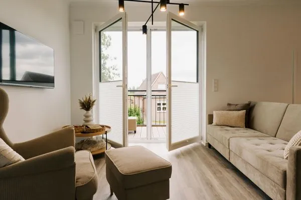 Wohnzimmer  de Diek - Suite 2 | Direkte Deichlage - Hafenblick