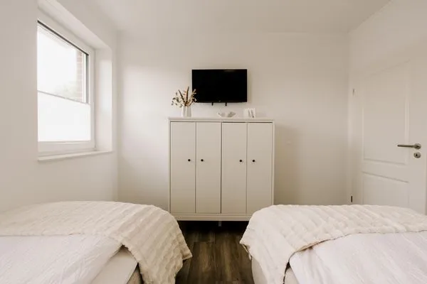 Schlafzimmer  de Diek - Suite 4 | Seitliche Deichlage