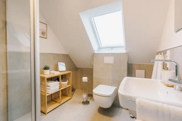 Badezimmer  Grachten Suite 1 | Direkte Wasserlage
