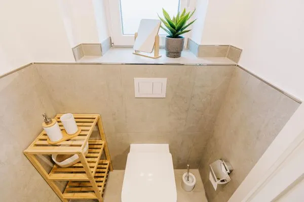 Badezimmer  Grachten Suite 1 | Direkte Wasserlage