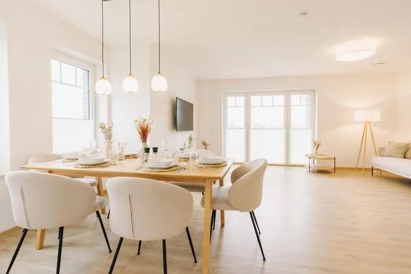 Wohn/Essbereich  Grachten Suite 1 | Direkte Wasserlage