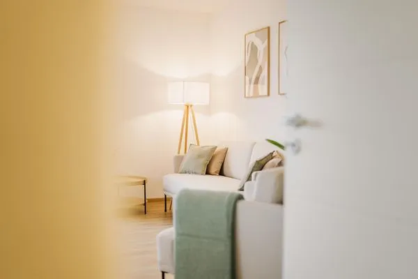 Wohnzimmer  Grachten Suite 1 | Direkte Wasserlage
