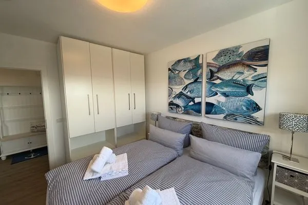 Schlafzimmer Ferienwohnung im Haus Nordland App.102