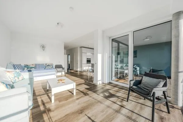 Wohnzimmer  Loft Fluxus Emden | Delft-Blick