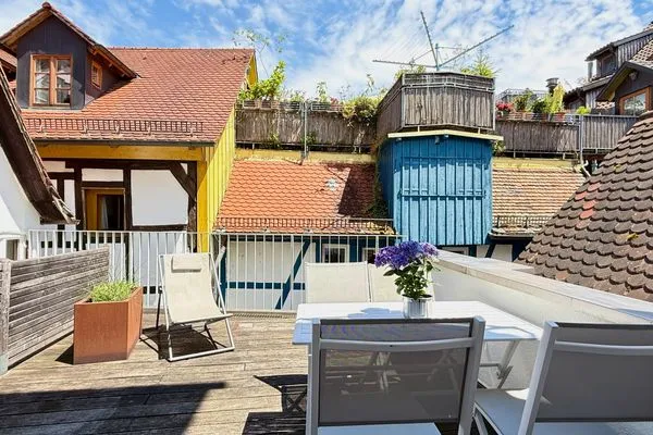 Multi-Fewo-Haus Zitronengässle 1 Ferienwohnung Metta Lindau Insel - Terrasse