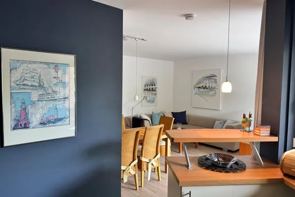 Wohnzimmer  Haus Flora - Wohnung Dünenrose