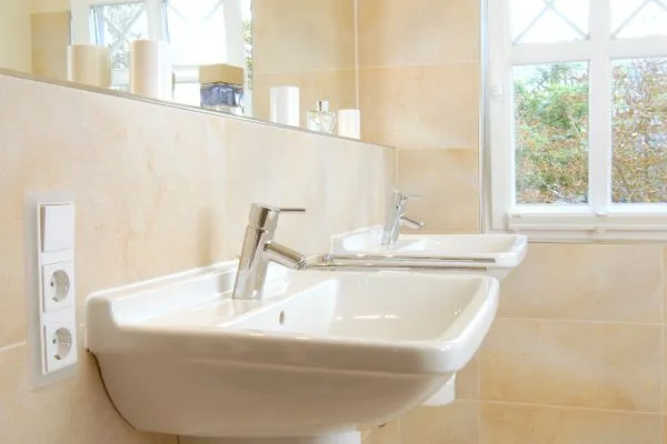 Badezimmer  Ferienhaus Töwerhus