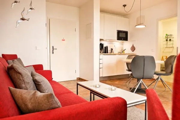 Wohnzimmer Apartmenthaus Ostseewelle Haus Ostseewelle Apartment 1