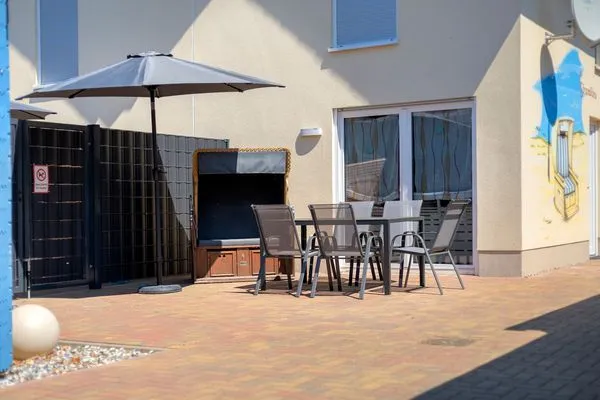 Terrasse  Ferienwohnung Strandkörv