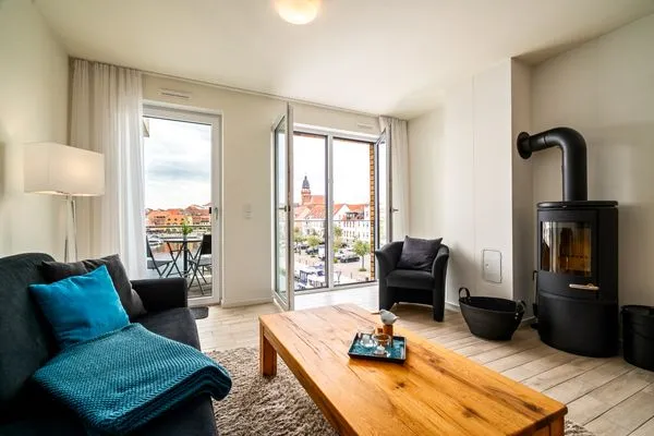 Ferienwohnung Möwe Hafenresidenz Waren (Müritz) - Wohnzimmer  Möwe