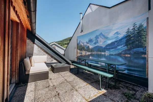 Balkon mit Aussicht in die Berge  KUL App. 5