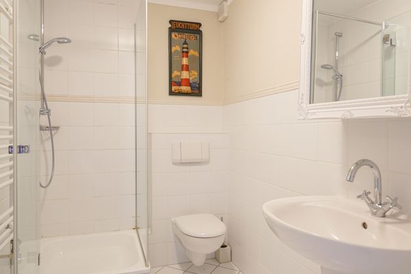  Haubarg Ossenhoff Appartement Gesindestuv Tating - Dusche