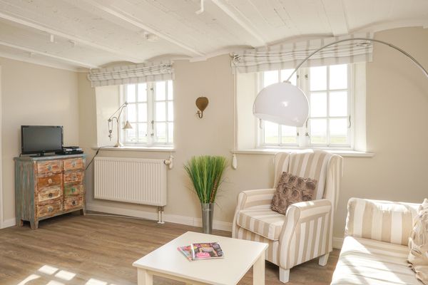  Haubarg Ossenhoff Appartement Kälvstall Tating - Wohnbereich