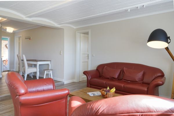  Haubarg Ossenhoff Appartement Kohstall Tating - Wohnbereich