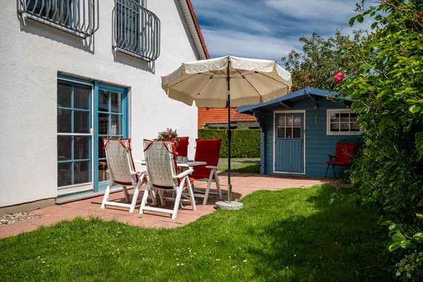 Terrasse Ferienpark Freesenbruch Doppelhaushälfte 12 - Sommerlust