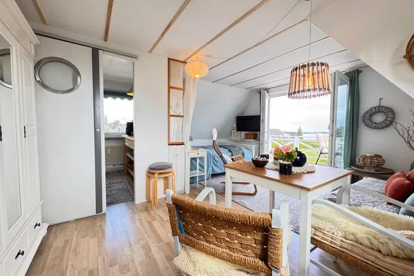 1-Zimmer-Wohnung mit Wlan, Essbereich, Schlafsofa und Bett  Nordlicht