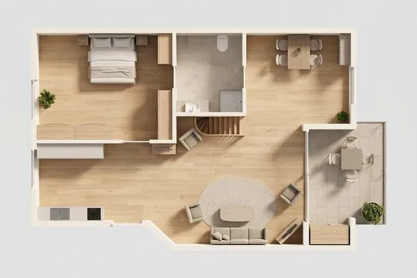 Grundriss Seeblick Anlage App. Aquamarin