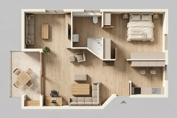 Grundriss Seeblick Anlage App. Kunstquartier