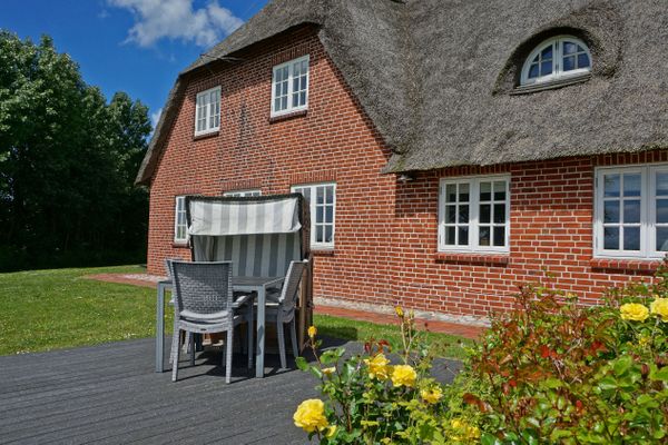  Haubarg Ossenhoff Appartement Gesindestuv Tating - Terrasse