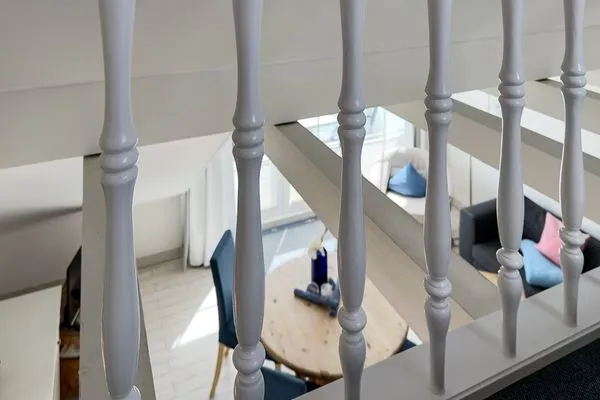 Blick von der Empore  Ferienwohnung „Südspitze 10 mit Meerblick"