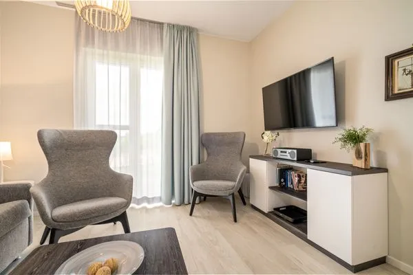 Ferienapartment Ostseestuv Wustrow – Wohnzimmer  Ostseestuv