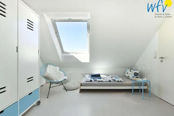 Schlafzimmer Haus Kiek in't Watt Ferienwohnung Quartier 7° Ost