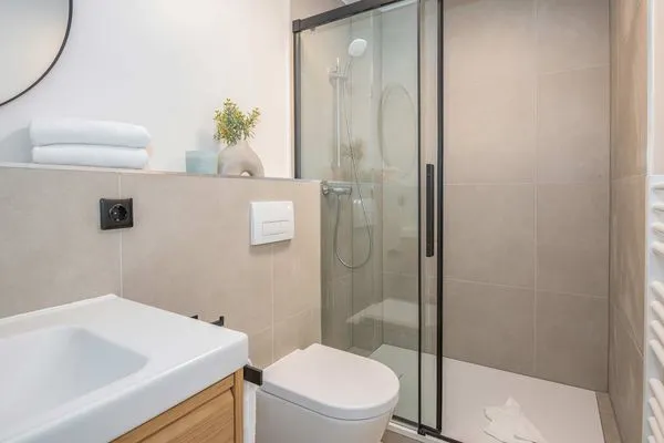 Badezimmer Green Village Ferienwohnung Igelnest