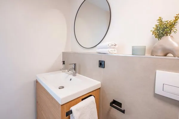 Badezimmer Green Village Ferienwohnung Igelnest