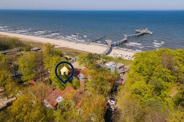 Vogelperspektive Seeblick Anlage App. Leuchtturm
