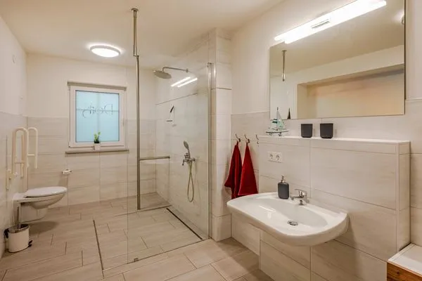 Badezimmer Villa Doris App. 06 Morgenrot