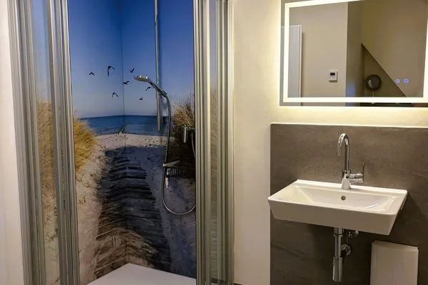 Badezimmer  Hus op de Wurth Ferienwohnung 17 - Godewind -