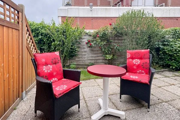 Terrasse  Ferienwohnung Strandkorb