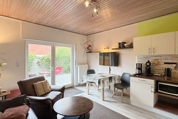 Wohnzimmer  Ferienwohnung Strandkorb