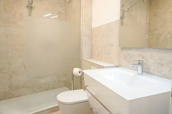 Badezimmer  Ferienwohnung Seeland