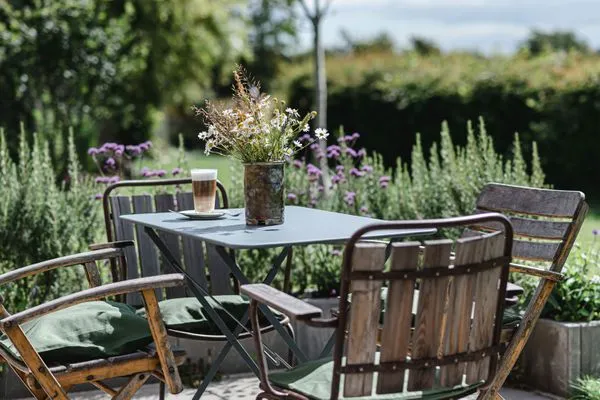 Terrasse direkt angrenzend an die Wohnküche  Ferienhaus Friedrich 15