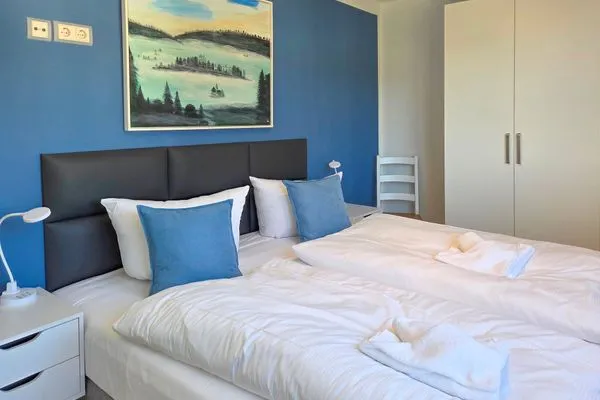 Schlafzimmer  Villa Nause, FeWo Horizont - Meerblick & SPA