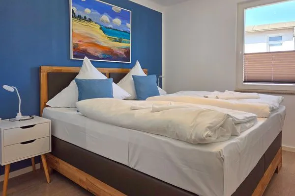 Schlafzimmer  Villa Nause, FeWo Horizont - Meerblick & SPA