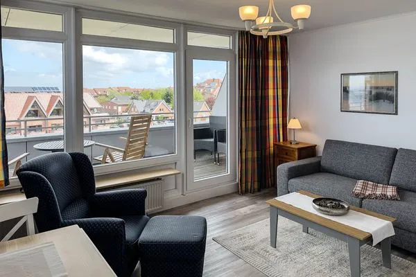 Wohnzimmer Haus Nordenlicht Ferienwohnung Kiek-ut