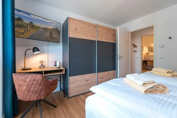 Schlafzimmer  Ferienwohnung Haffhafen