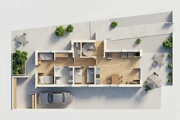Grundriss  Ferienhaus am Peenestrom