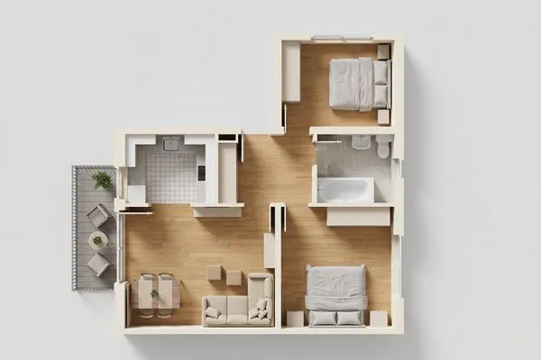 Grundriss  Ferienwohnung KoKo