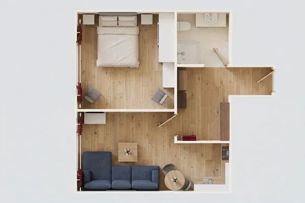 Grundriss  Ferienwohnung Kranich