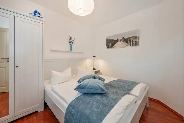 Schlafzimmer  Ferienwohnung Tintenfisch