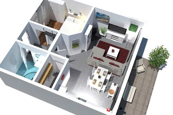Grundriss  Ferienwohnung Tintenfisch