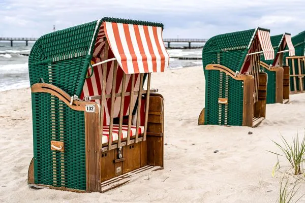 Ferienwohnung Lüttstuv Ostseebad Wustrow – exklusiver Strandkorb direkt am Strand  Lüttstuv