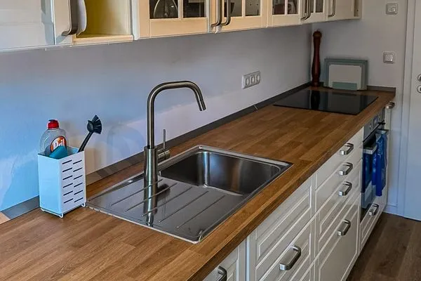 Kitchen Am Krabbenweg Poeler Küstenkoje