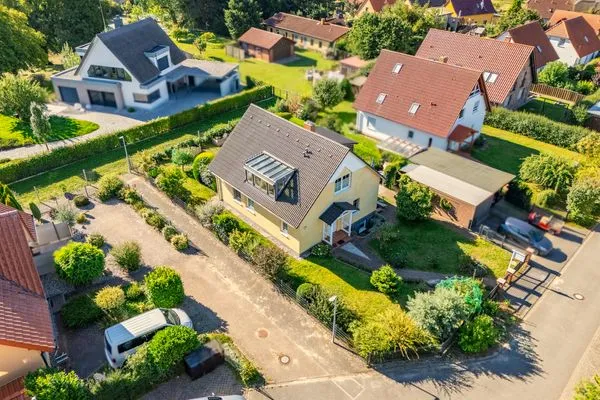 Vogelperspektive  Ferienhaus am Balmer See