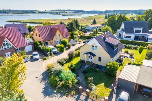 Vogelperspektive  Ferienhaus am Balmer See