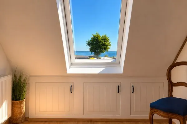 Traumhafter Meerblick vom Schlafzimmer aus  Sierksdorfer Kajüte 36