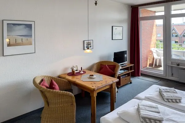 Wohnzimmer Haus Nordenlicht Ferienwohnung „Holm"